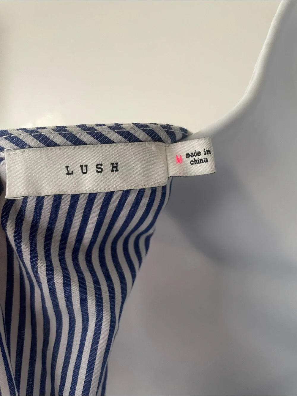 Lush Blue and White Striped romper